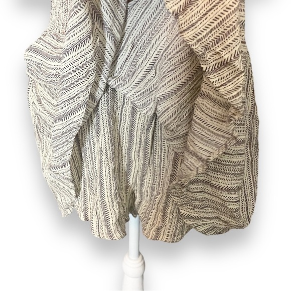 Anthropologie Promesa Size L Strapless Mini Dress Romper Ruching Cream Gray - Picture 6 of 13